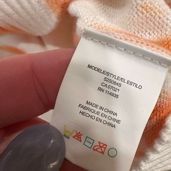 RD Style Women's Tie Dye V-Neck Knit Cotton Pullover Sweater Multicolor Small - Picture 4 of 12